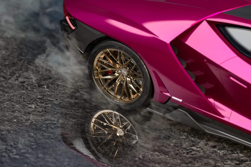 Réglage de la Lamborghini Aventador avec des roues Kami Ama09 forgées sur mesure 6